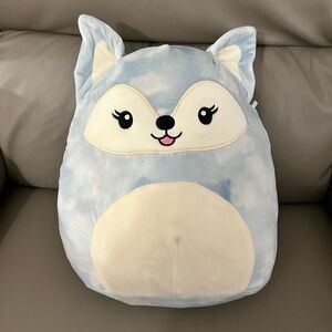 Squishmallow 12” Adorable RARE FALDETTE  Blue and Cream Fox Plush